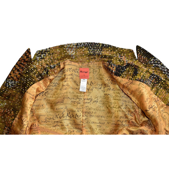 B2 Auth BAZAR DE CHRISTIAN LACROIX VTG Tapestry Tweed Single Button Blazer Sz 44 - Picture 5 of 7